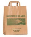 Shopping bags with flat handle